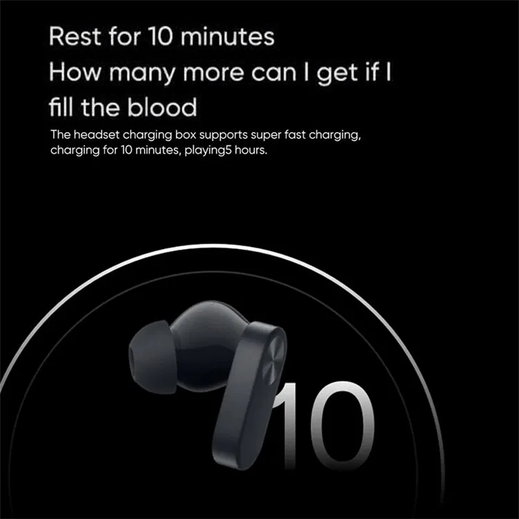 ONEPLUS Ace (E508A) TWS Bluetooth-compatible Headset Noise Canceling Gaming Music Earphone - Black
