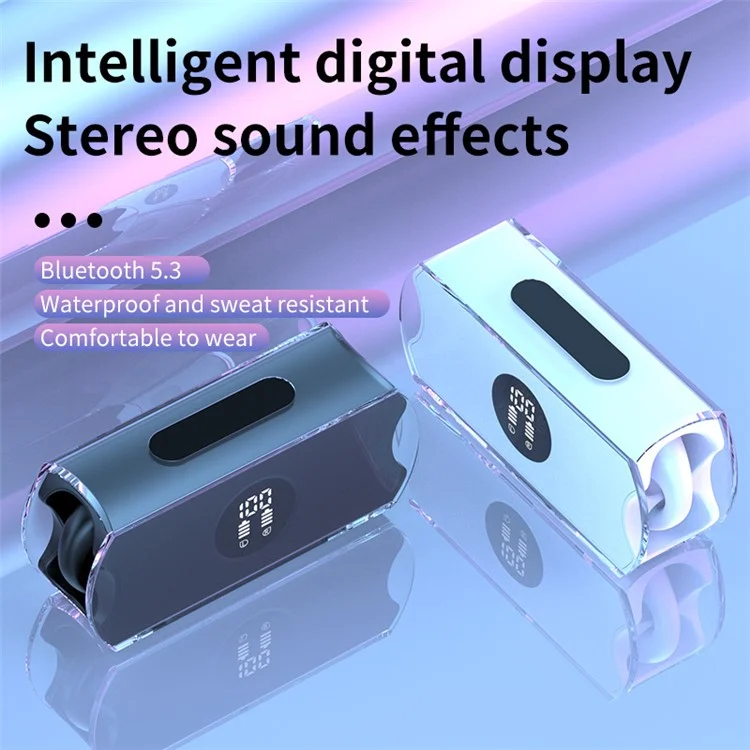 R19 Open Ear Clip-On Headphone Bluetooth Wireless Headset Sport Running Earphone - Branco