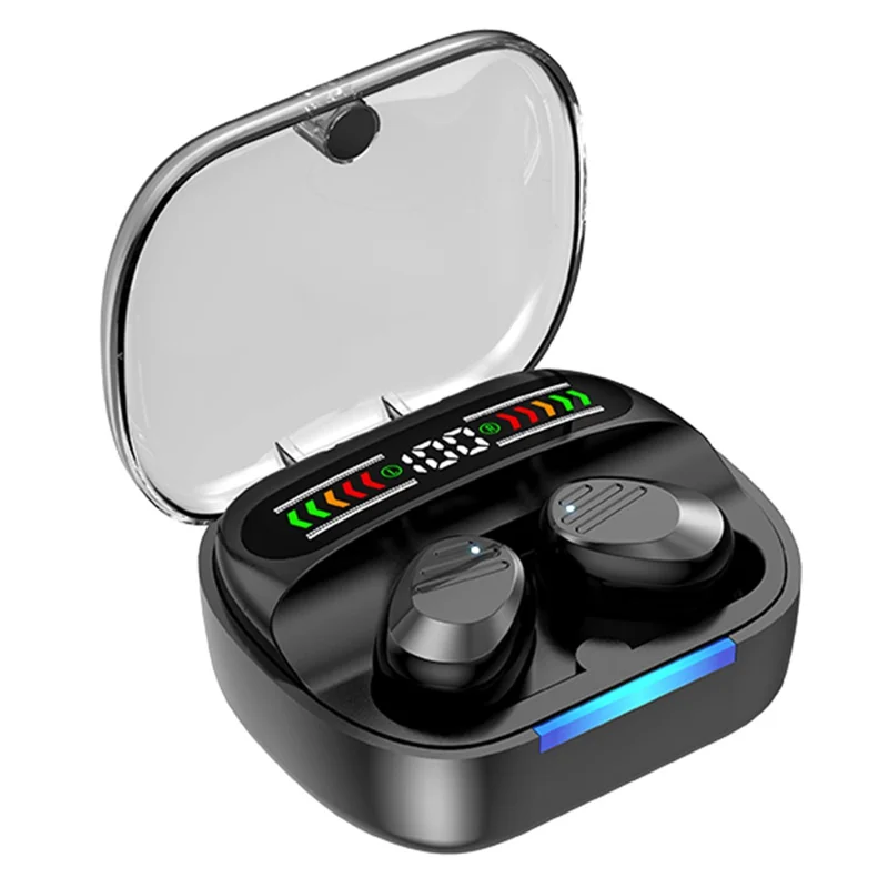 R13 1 Pair Bluetooth-compatible Headsets Wireless In-Ear Headphones Touch Control Earphones - Black