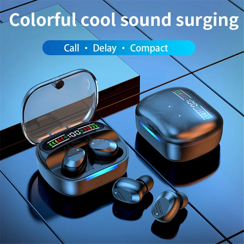 R13 1 Pair Bluetooth-compatible Headsets Wireless In-Ear Headphones Touch Control Earphones - Black