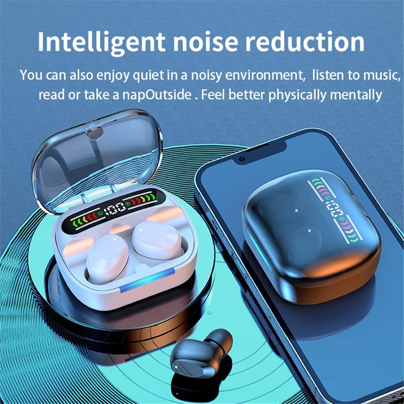 R13 1 Pair Bluetooth-compatible Headsets Wireless In-Ear Headphones Touch Control Earphones - Black