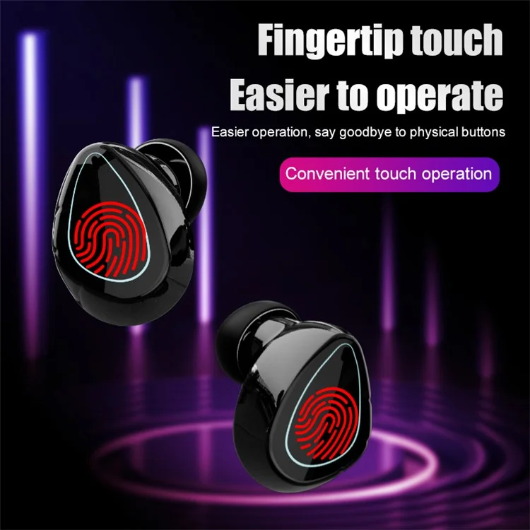 R10 Auriculares In-ear con pantalla digital, superficie espejada, inalámbricos con Bluetooth