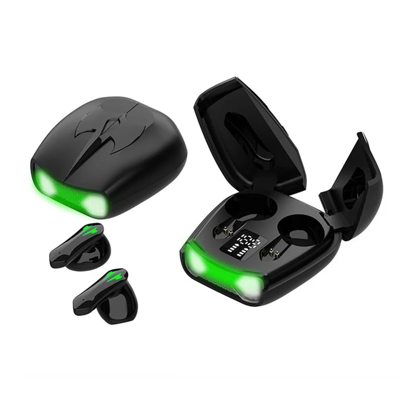 X16PRO TWS Bluetooth-compatible Earphone Music Gaming Headset with Scissors Shaped Door Charging Case - Black