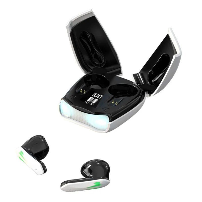 X16PRO TWS Bluetooth-compatible Earphone Music Gaming Headset with Scissors Shaped Door Charging Case - White