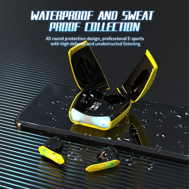 X16PRO TWS Bluetooth-compatible Earphone Music Gaming Headset with Scissors Shaped Door Charging Case - White