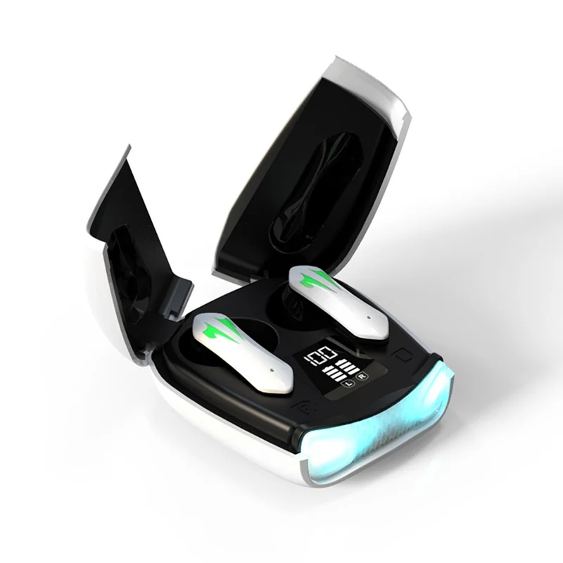X16PRO TWS Bluetooth-compatible Earphone Music Gaming Headset with Scissors Shaped Door Charging Case - White