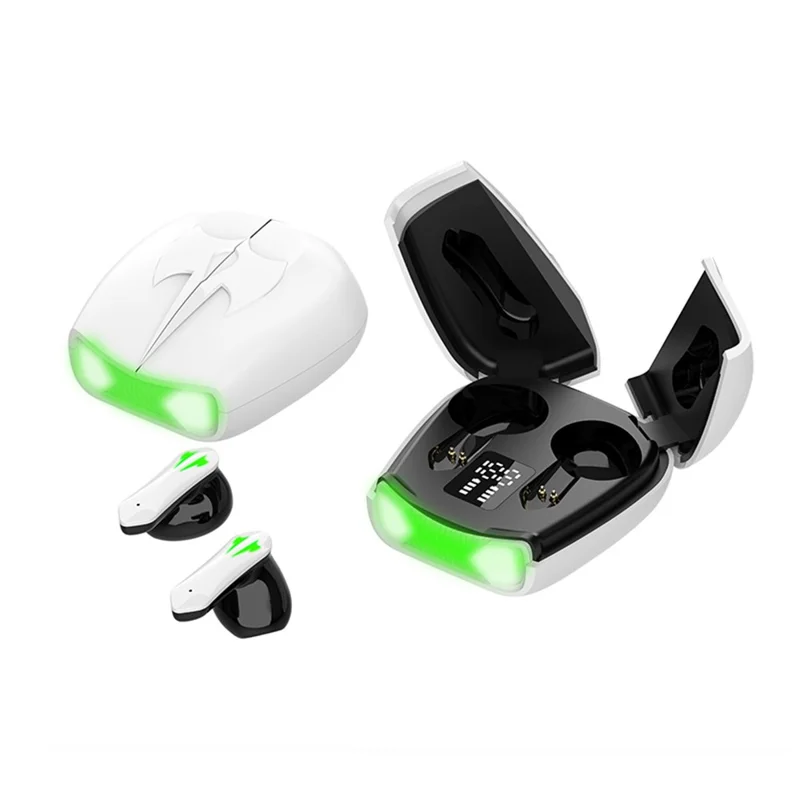 X16PRO TWS Bluetooth-compatible Earphone Music Gaming Headset with Scissors Shaped Door Charging Case - White