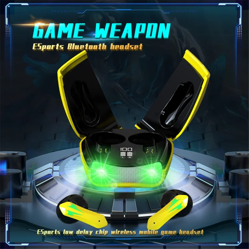 X16PRO TWS Bluetooth-compatible Earphone Music Gaming Headset with Scissors Shaped Door Charging Case - White