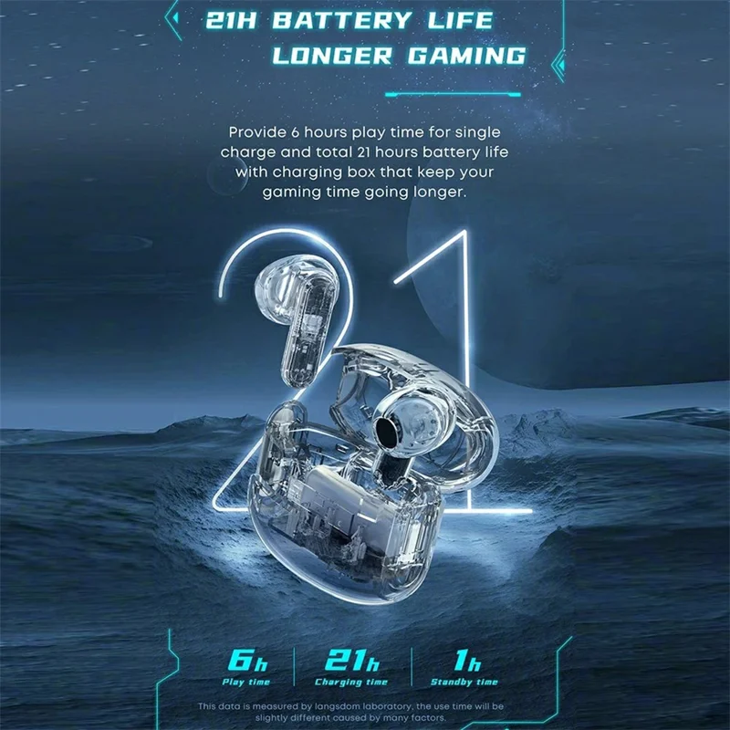 LANGSDOM TG11 TWS Bluetooth-compatible Earphone Stereo Sound HD Calling Waterproof Wireless Headset - Grey