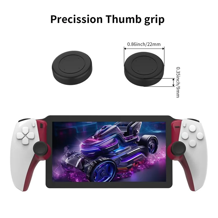 JYS JYS-P5203 For PlayStation Portal 2Pcs Joystick Protective Strip with Rocker Caps - Red