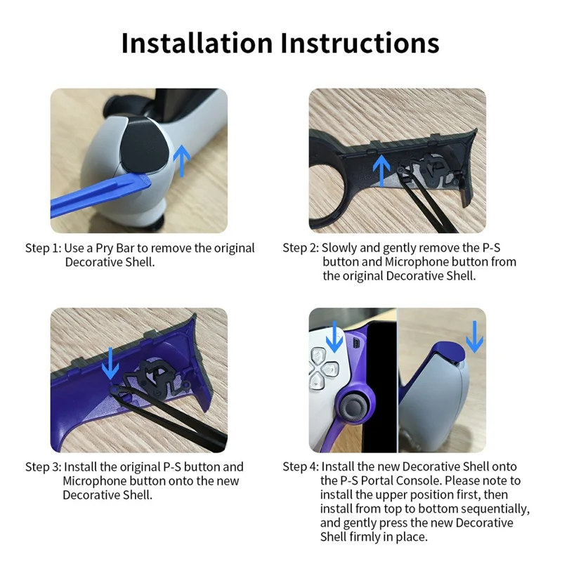 JYS JYS-P5203 For PlayStation Portal 2Pcs Joystick Protective Strip with Rocker Caps - Blue