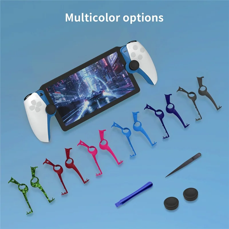 JYS JYS-P5203 For PlayStation Portal 2Pcs Joystick Protective Strip with Rocker Caps - Blue