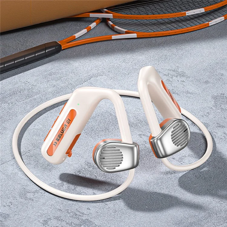WEKOME Beluga G1 ENC Cuffie Bluetooth a Riduzione del Rumore Auricolari Wireless Neckband - Arancione 