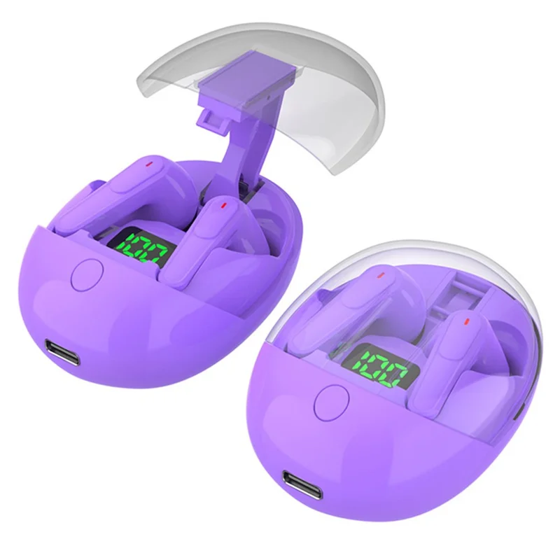 Pro One Bluetooth-compatible Headsets Wireless Headphones Touch Control Earphones - Purple