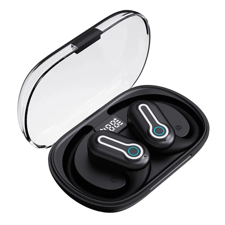 J31 OWS Bluetooth-Kopfhörer Drahtlose Ohrbügel-Design-Kopfhörer mit Ladebox - Schwarz