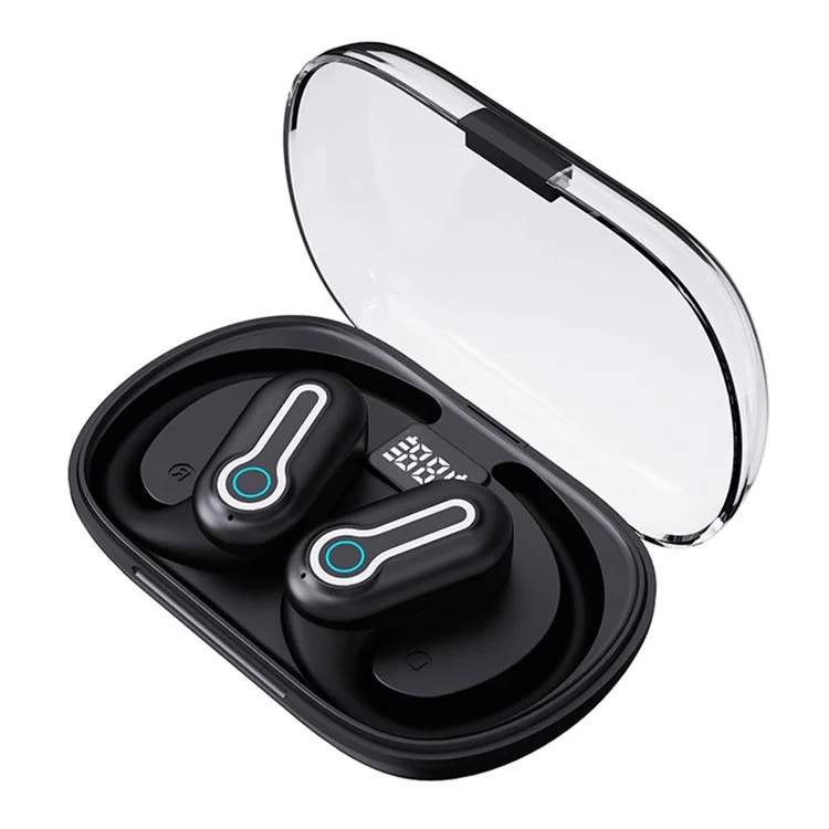 J31 OWS Bluetooth-Kopfhörer Drahtlose Ohrbügel-Design-Kopfhörer mit Ladebox - Schwarz