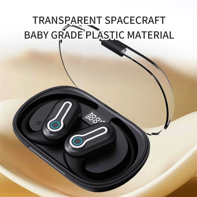 J31 OWS Bluetooth-Kopfhörer Drahtlose Ohrbügel-Design-Kopfhörer mit Ladebox - Schwarz