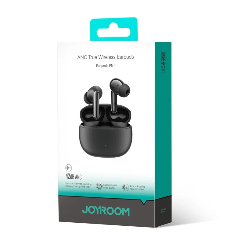 JOYROOM JR-FN1 TWS Earbuds ANC Noise Reduction Bluetooth-compatible 5.4 In-Ear Headphones - Black