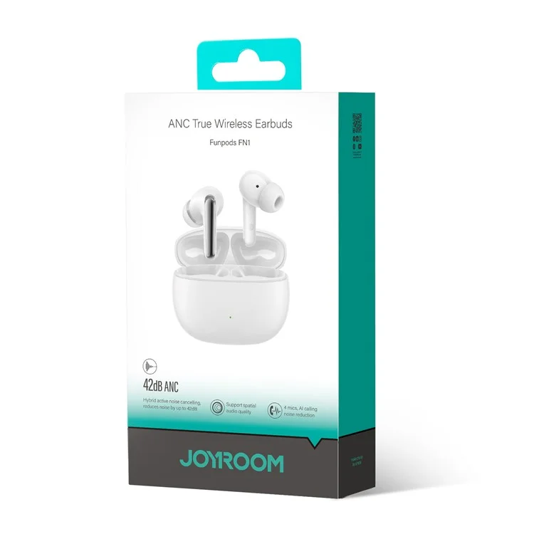 JOYROOM JR-FN1 TWS Earbuds ANC Noise Reduction Bluetooth-compatible 5.4 In-Ear Headphones - White