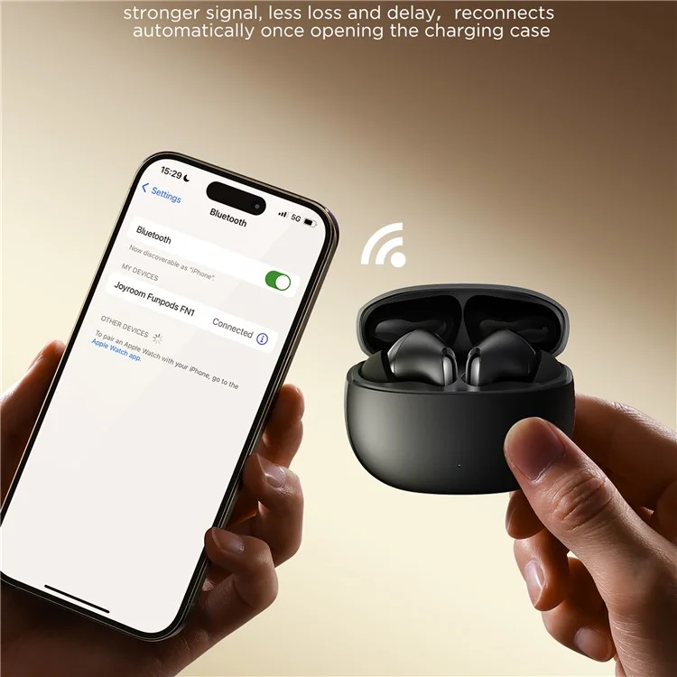 JOYROOM JR-FN1 TWS Earbuds ANC Noise Reduction Bluetooth-compatible 5.4 In-Ear Headphones - White