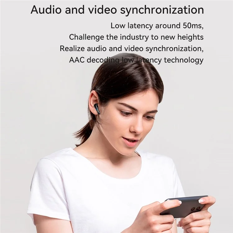 Auriculares inalámbricos con cancelación de ruido DX-16 Bluetooth 5.5 (4 unidades) con pantalla digital LED - Negro