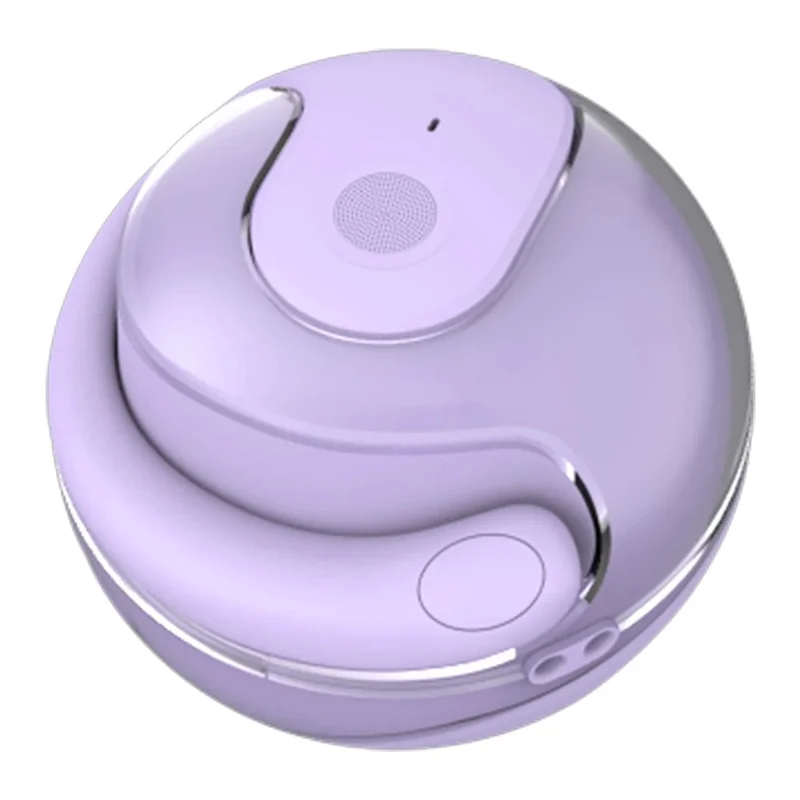 Coconut Ball Design TWS Bluetooth-compatible Earphone Bone Conduction Ear Hanging Stereo Music Headset - Purple