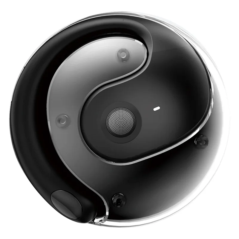 Coconut Ball Design TWS Bluetooth-compatible Earphone Bone Conduction Ear Hanging Stereo Music Headset - Black