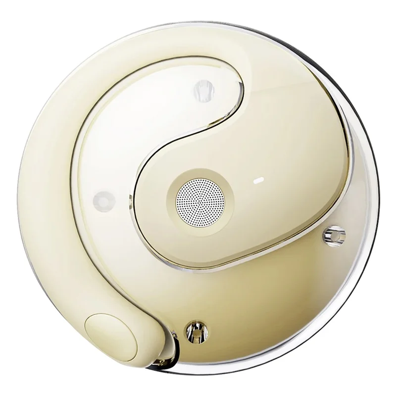 Coconut Ball Design TWS Bluetooth-compatible Earphone Bone Conduction Ear Hanging Stereo Music Headset - Nude