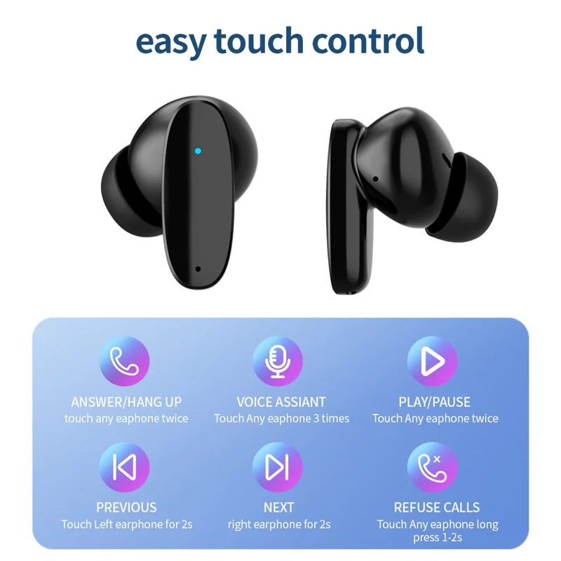 CELEBRAT W24 TWS Bluetooth-compatible 5.3 Earphone Stereo Sound HD Calling Wireless Headset (CE Certified) - Black