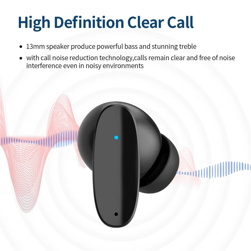CELEBRAT W24 TWS Bluetooth-compatible 5.3 Earphone Stereo Sound HD Calling Wireless Headset (CE Certified) - Black