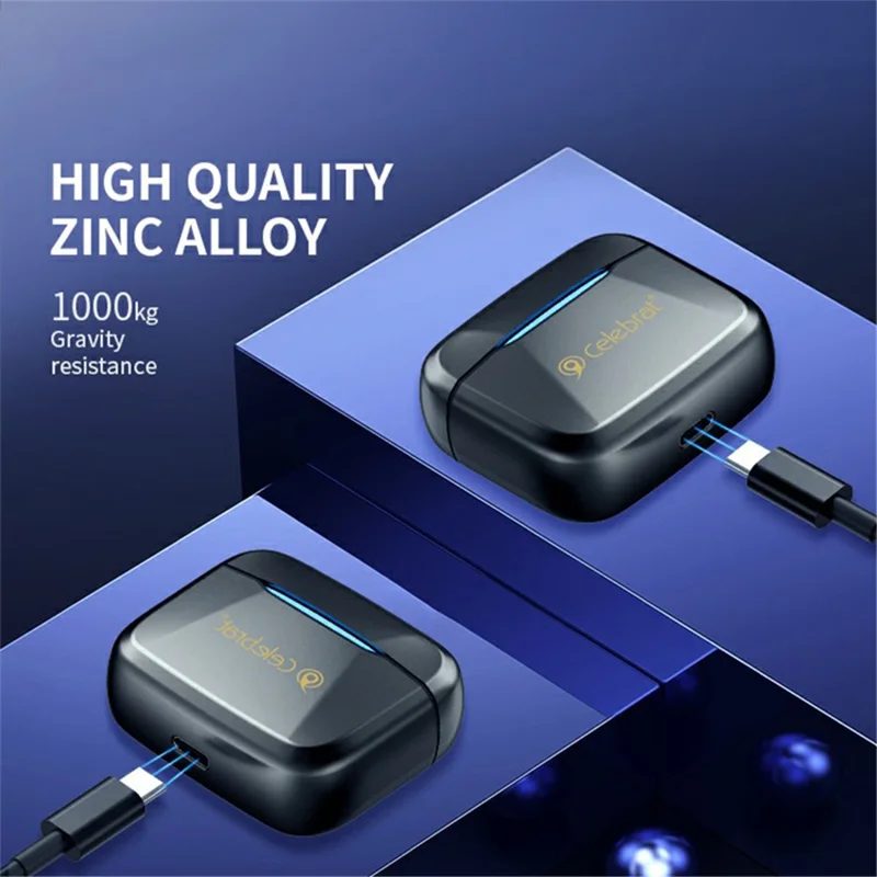 CELEBRAT W36 Наушники Bluetooth True Wireless с функцией шумоподавления и режимами Музыка/Игры (Сертификат CE) 