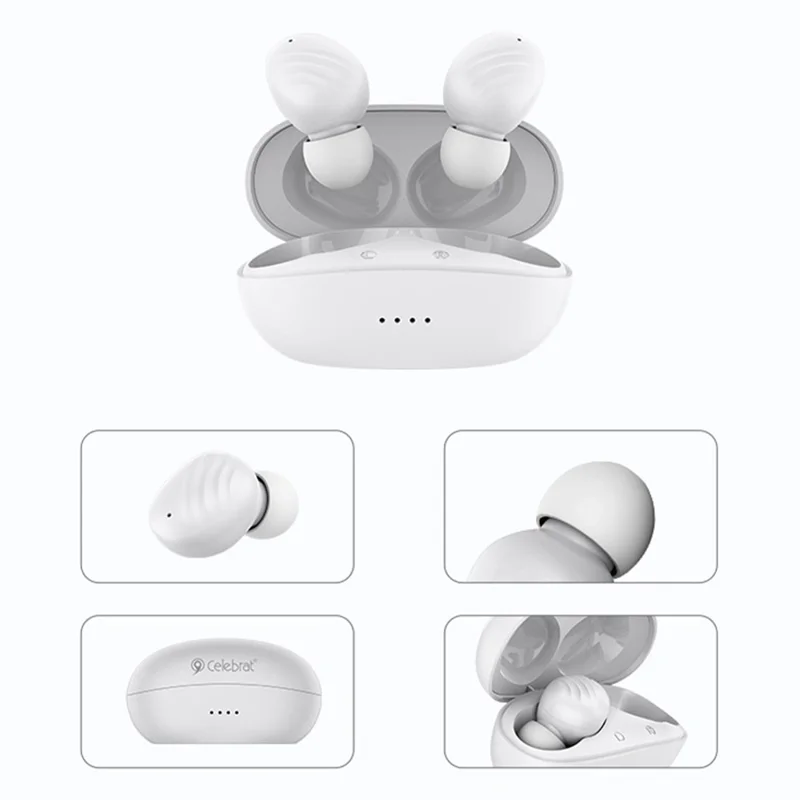 CELEBRAT W33 TWS Bluetooth In-Ear Auricular Heavy Bass HiFi Music Wireless Auricular (CE Certificado) - Blanco