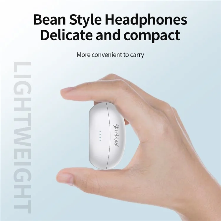 CELEBRAT W33 TWS Bluetooth In-Ear Auricular Heavy Bass HiFi Music Wireless Auricular (CE Certificado) - Blanco