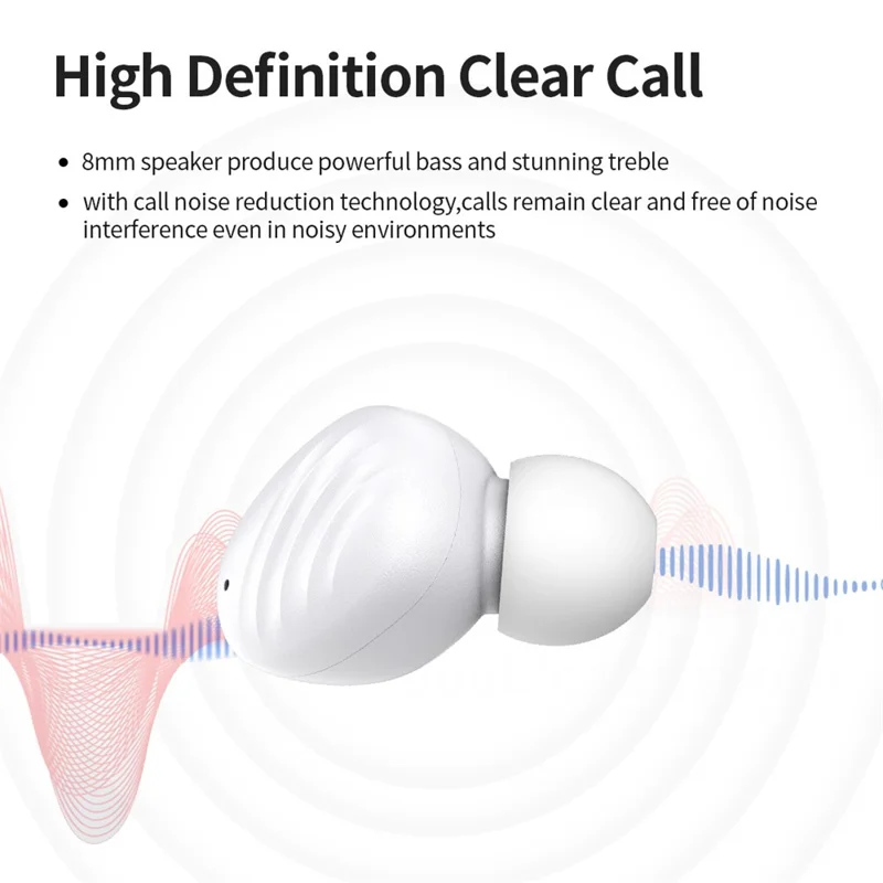 CELEBRAT W33 TWS Bluetooth-compatible In-Ear Earphone Heavy Bass Hifi Music Wireless Headset (CE Certified) - Black