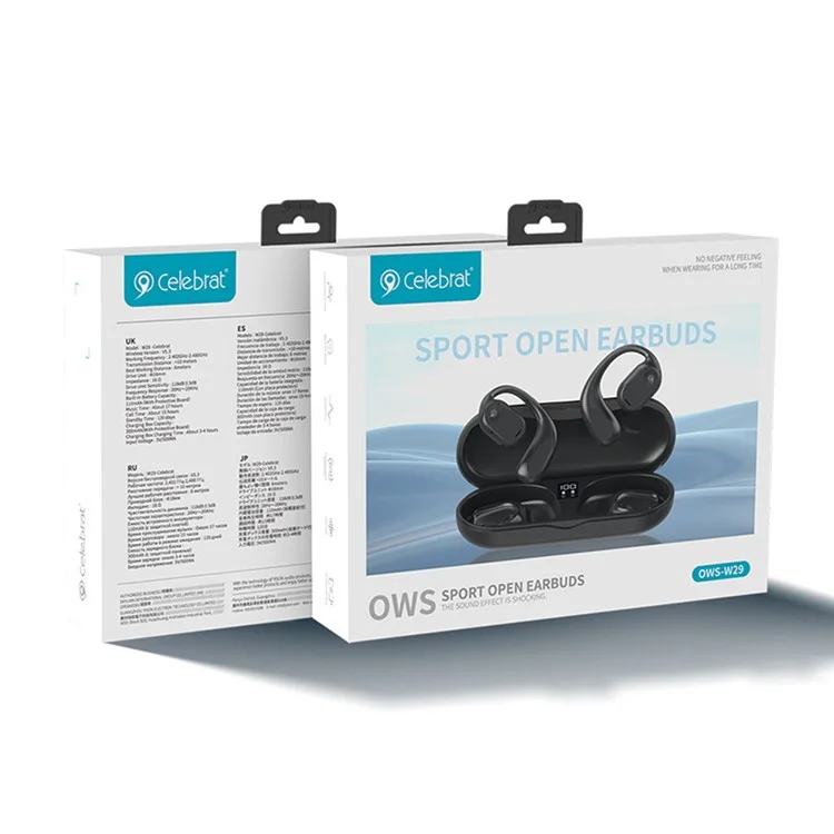 CELEBRAT W29 Bluetooth-compatible 5.3 OWS Earphone Wireless Ear Hook Design Headset CE Certification
