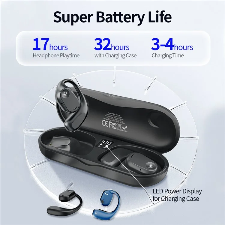 CELEBRAT W29 Bluetooth-compatible 5.3 OWS Earphone Wireless Ear Hook Design Headset CE Certification