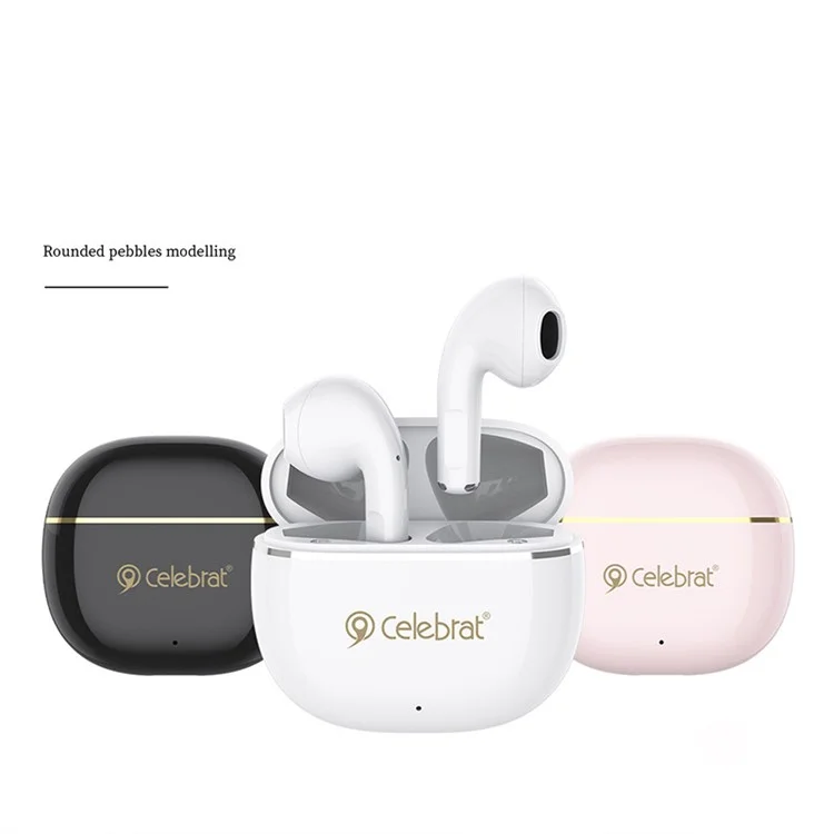 CELEBRAT W35 Earphone HIFI Noise Cancellation Bluetooth-compatible 5.3 Earbuds (CE Certified) - White