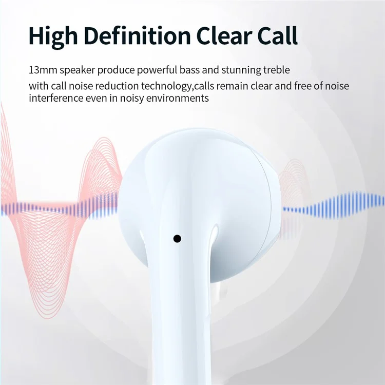 CELEBRAT W35 Earphone HIFI Noise Cancellation Bluetooth-compatible 5.3 Earbuds (CE Certified) - White