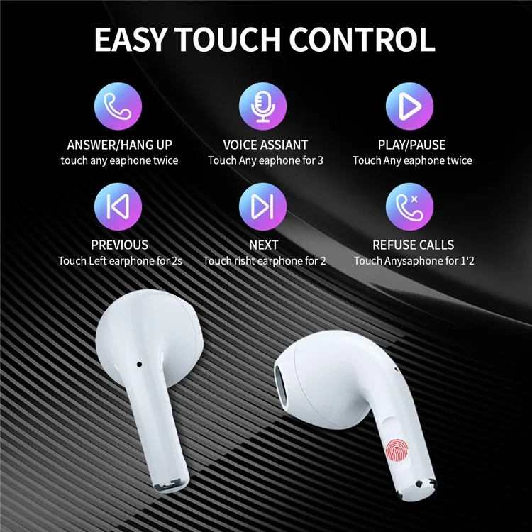 CELEBRAT W35 Earphone HIFI Noise Cancellation Bluetooth-compatible 5.3 Earbuds (CE Certified) - White