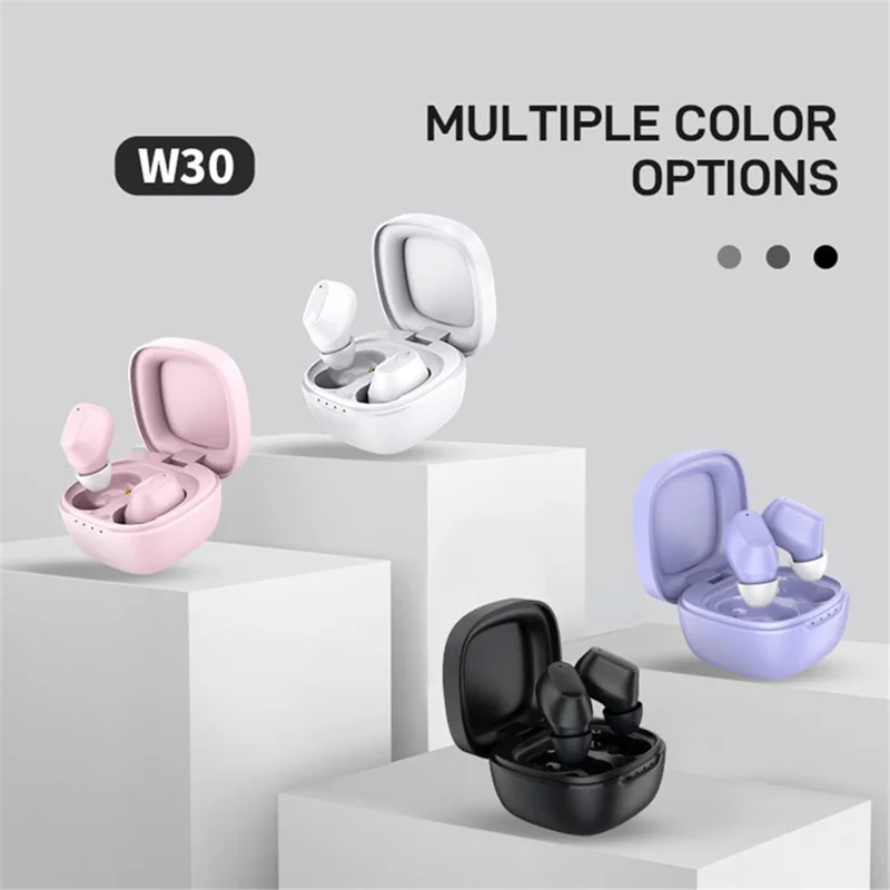 CELEBRAT W30 TWS Bluetooth-compatible Earbuds In-Ear Noise Cancelling Wireless Headset (with CE Certification) - Pink