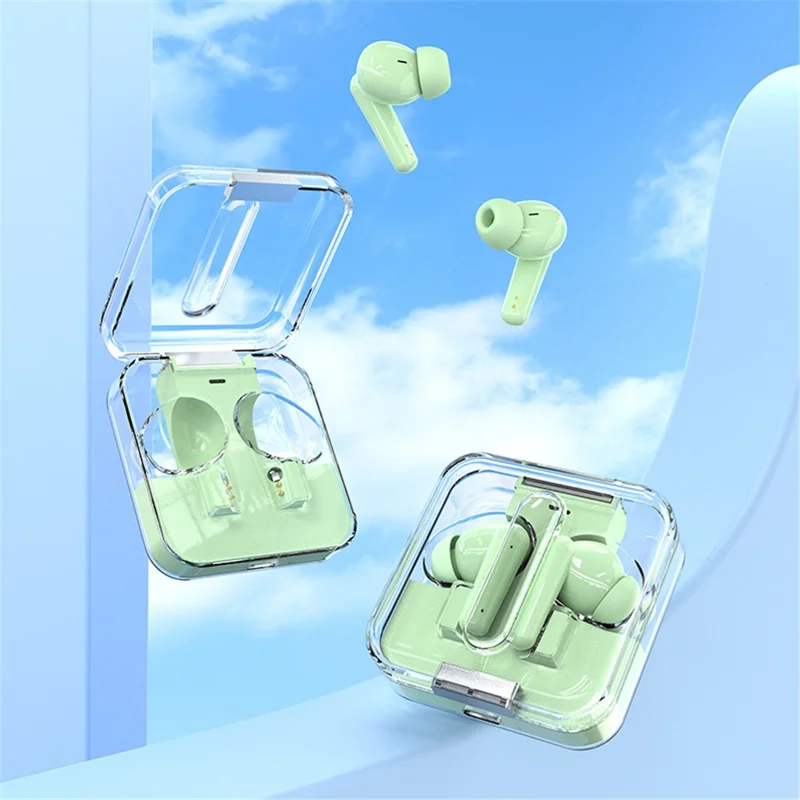 CELEBRAT W41 TWS Bluetooth In-ear Наушники Стереомузыка Беспроводные наушники с прозрачным зарядным чехлом (сертификат CE) - Зелёный