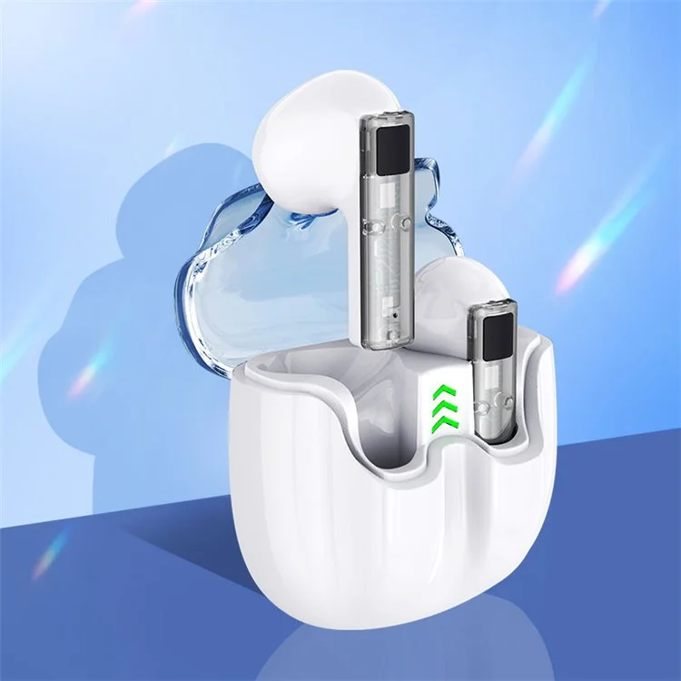 CELEBRAT W27 Écouteur Bluetooth à Réduction de Bruit sans Fil Transparent (Certifié CE) - Blanc