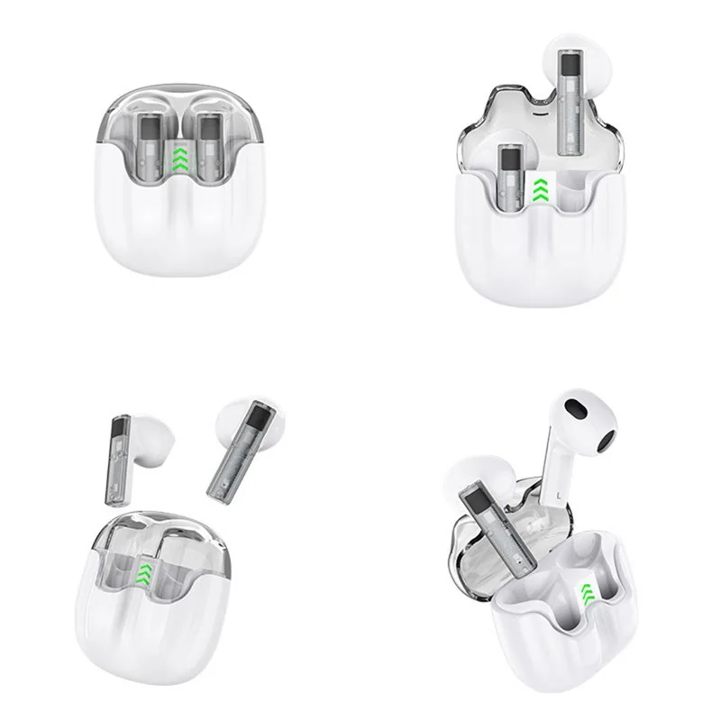 CELEBRAT W27 Transparent TWS Bluetooth-compatible Earphone Noise Reduction Wireless Headset (CE Certified) - Black