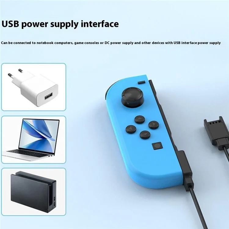 Câble de charge 2 en 1 SW266 pour Nintendo Switch Joy-Con, cordon de charge USB d'une longueur de 2,5 m