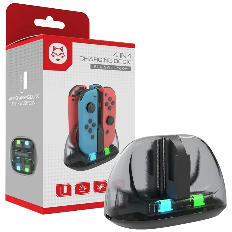 HONSON HS-SW116 Controller Charger for Nintendo Switch Joy-Con LED Indicator Charging Dock Station