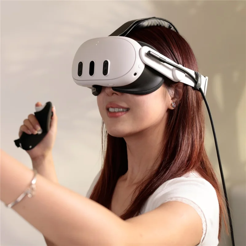 Cabo de Carregamento KIWI DESIGN QC-8.5 5M para Headset VR USB 3.0 Transferência de Dados de Alta Velocidade - Preto
