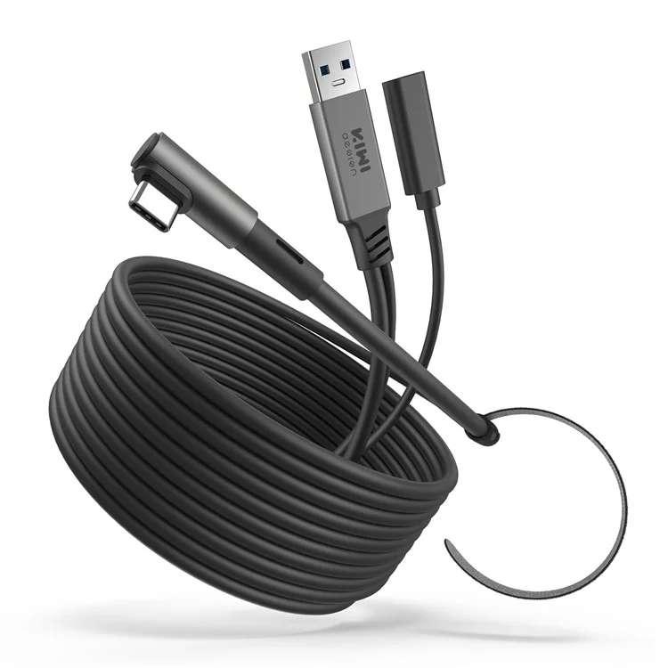 KIWI DESIGN QC-8U 5m Link Cable for Meta Quest 3 / 3S / 2 / Pro / PICO 4 , 18W Fast Charging Data Cord