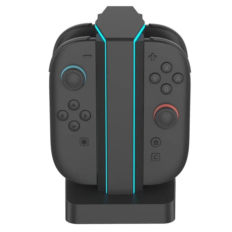 Estação de Carregamento HS-SW2002 para Nintendo Switch 2 Controladores Joy-Con Esquerdo / Direito 4 em 1 Carregador