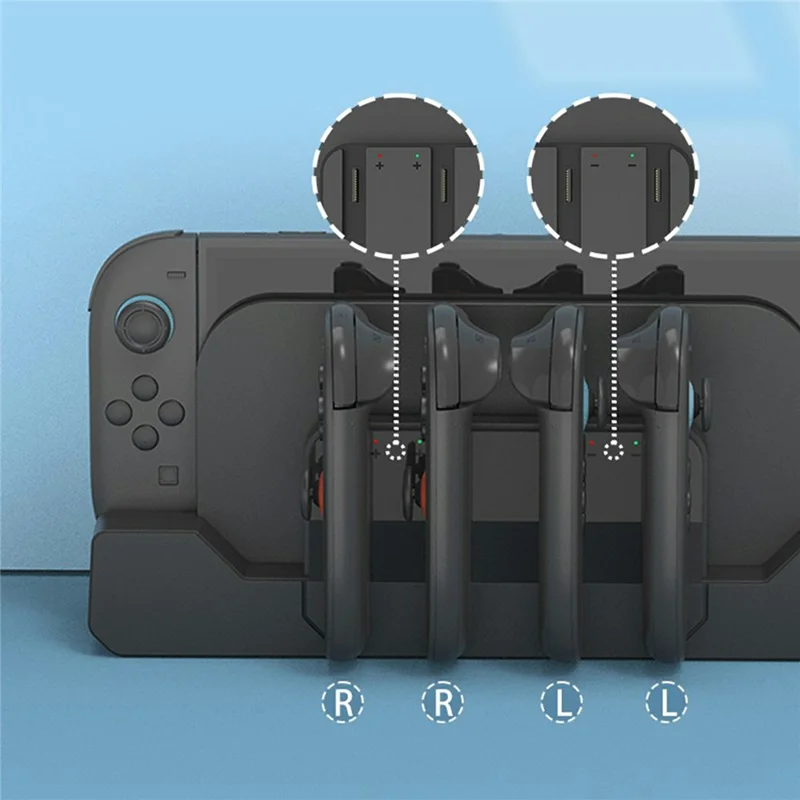 HS-SW2012 For Nintendo Switch 2 Console Joy-Con Controllers Magnetic Charging Station 4 in 1 Charging Dock