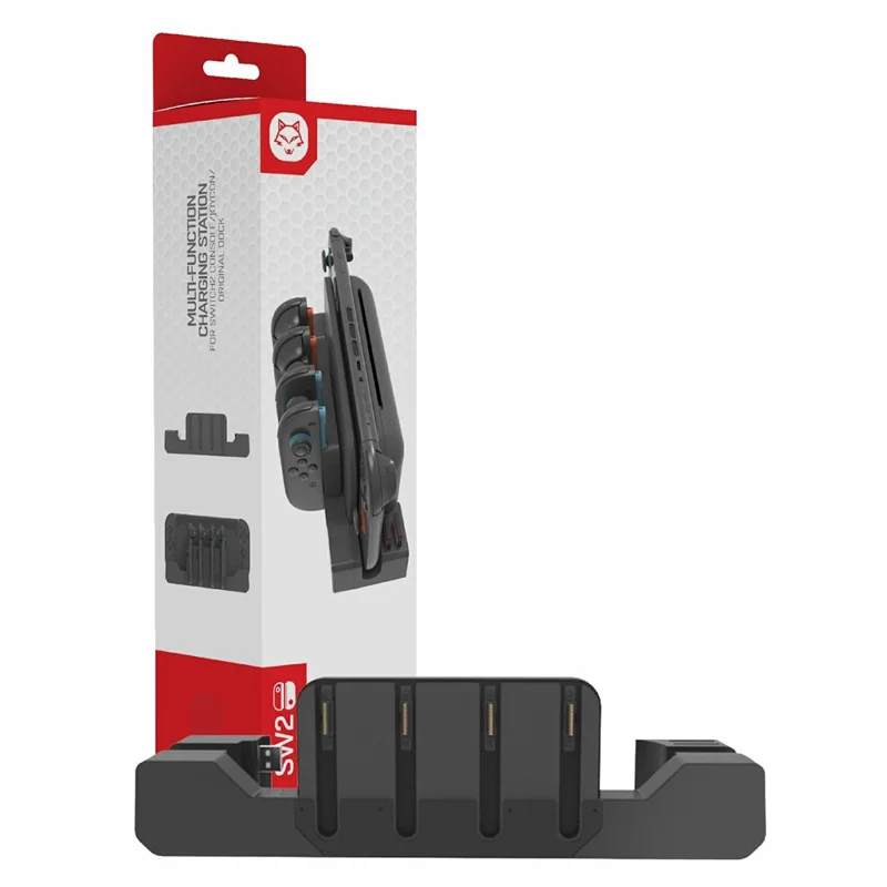 HS-SW2012 For Nintendo Switch 2 Console Joy-Con Controllers Magnetic Charging Station 4 in 1 Charging Dock